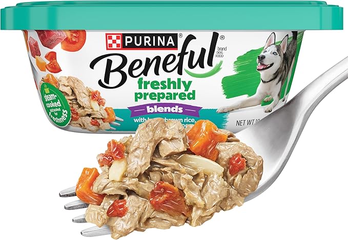 Purina Beneful Freshly Prepared Blends Wet Dog Food With Lamb, Brown Rice, Carrots and Tomatoes - (Pack of 8) 10 oz. Tubs
