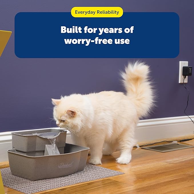 PetSafe Drinkwell Multi-Tier Pet Fountain - Encourages Hydration for Cats & Dogs - Large-Capacity Waterer - Double Tier - Filtered Fountain with Carbon Filter - 100 oz Water Capacity