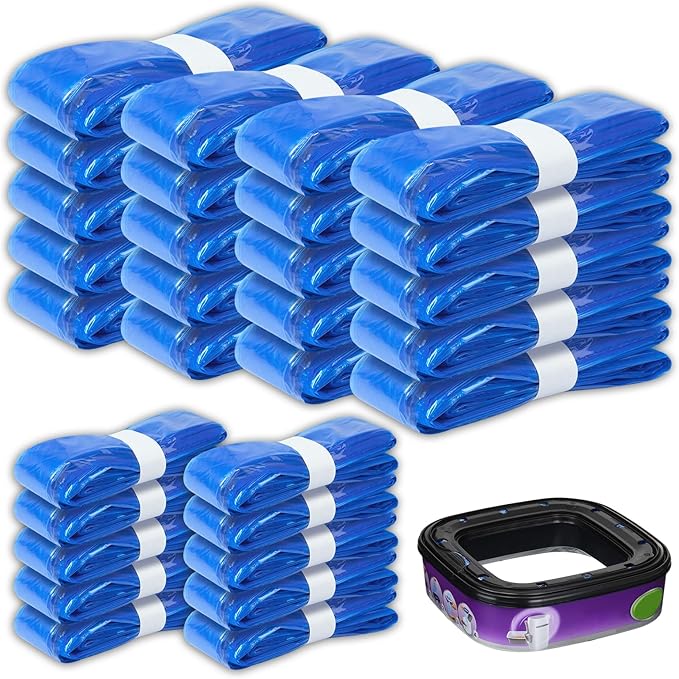 30 Pcs Cat Litter Refill Bags Compatible with Litter Genie XL/Plus/Standard/Pet Pail, Durable Universal Cat Litter Refills with Odor-Lock Design(Not Include Cartridge)