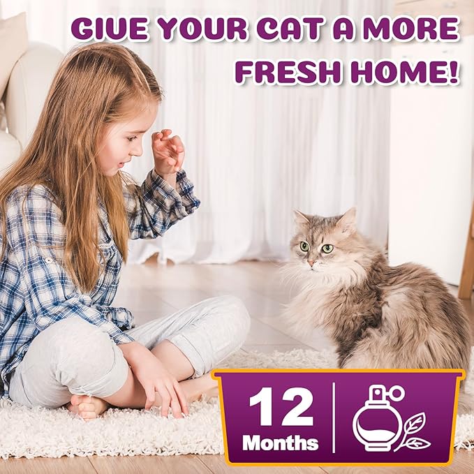 Cat Litter Refill Bags Compatible with Genie Easy Roll Litter Bin, 50 Count Bags Long Lasting Cat Bag Cartridge, 7-Layer Odor Control, Leak-Proof & Easy Tear Design