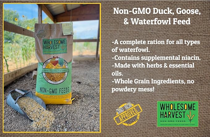 Duck, Goose, Waterfowl Layer Feed 40 lb, High Protein Specially Formulated to Promote Egg Production and Healthy Flocks