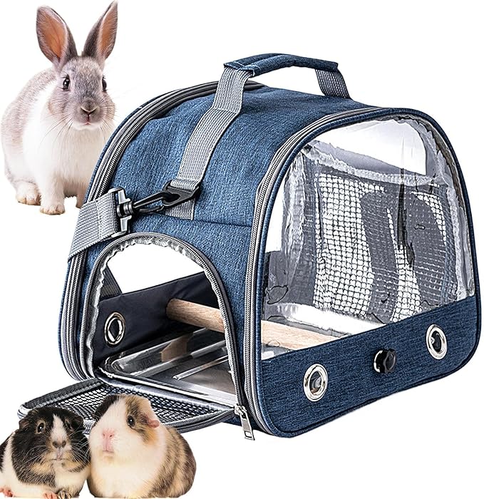 Portable Bird Travel Cage - Parrot Backpack with Strap, Compact Small Birds Carrier | Lightweight Outdoor Cage for Conures Budgies Parakeets Gentoo Parrots Travel Use Transport Companion