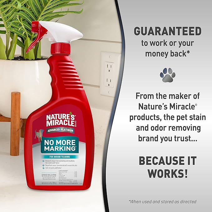 Nature's Miracle Advanced Platinum No More Marking,24 Ounces,Helps Discourage Repetitive Pet Marking,(Pack of 2)