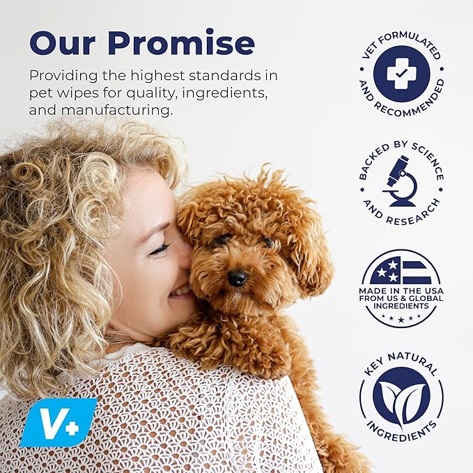 Vetnique Glandex Dog Wipes for Pets Cleansing & Deodorizing Anal Gland Hygienic Dog & Cat Wipes with Vitamin E, Skin Conditioners and Aloe (450ct)