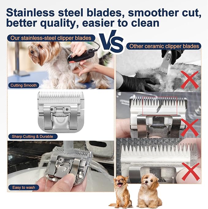 10# Clipper Blades Pet Grooming Clipper Replacement Blades Detachable Blade Compatible with andis/wahl/Oster Dog Clippers