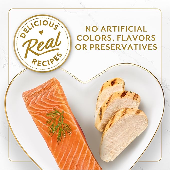 Purina Fancy Feast Layered Delights Chicken Mousse Topped with Flaked Salmon Gourmet Wet Cat Treats - 1.96 oz. (Pack of 8)