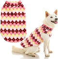 Gooby - Stretch Fleece Vest, Pullover Fleece Vest Jacket Sweater for Dogs, Argyle Pink, 2X-Large