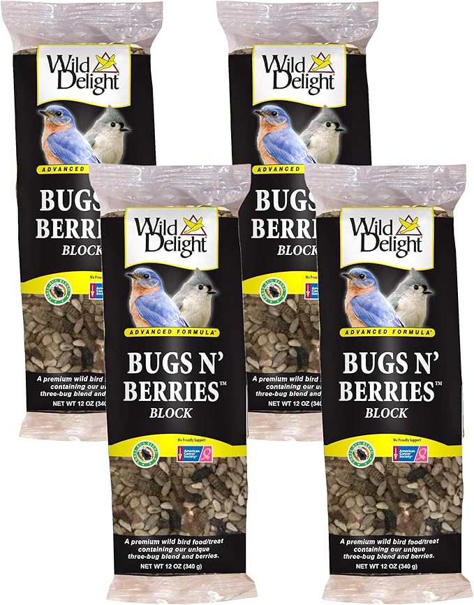 Wild Delight 388310 Bugs N' Berries Block, 12 oz, (Pack of 4)