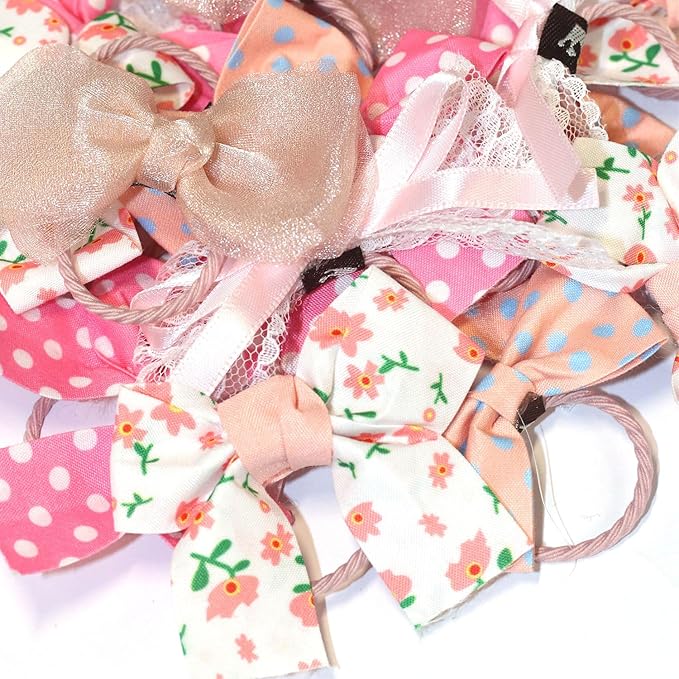 20pcs Dog Hair Bow Bowknot, Dog Bows Cute, Puppy Hair Bows Mix Styles Pet Grooming Rubber Bands Dogs Hair Accessories Handmade Hair Bows for Yorkie Puppy Dogs