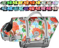 VIVAGLORY Rip Stop Dog Life Vest, Swimming Vest with Handle, Buoyancy for Doggy Puppy, Dog Life Jacket for Swimming & Boating, L, Floral Orange