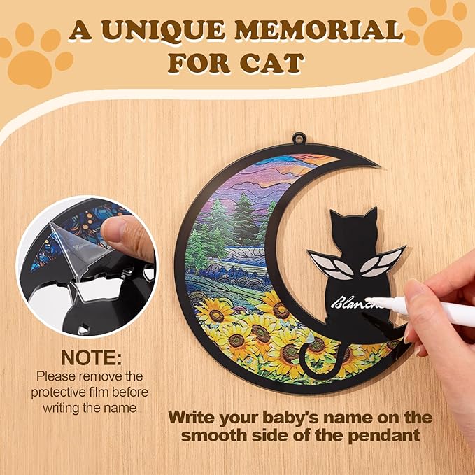 Dog Memorial Hanging, Lost Dog Sympathy Gift, Pet Loss Plastic Suncatcher, Memory Ornaments Gift for Dog Lovers (D), Style D