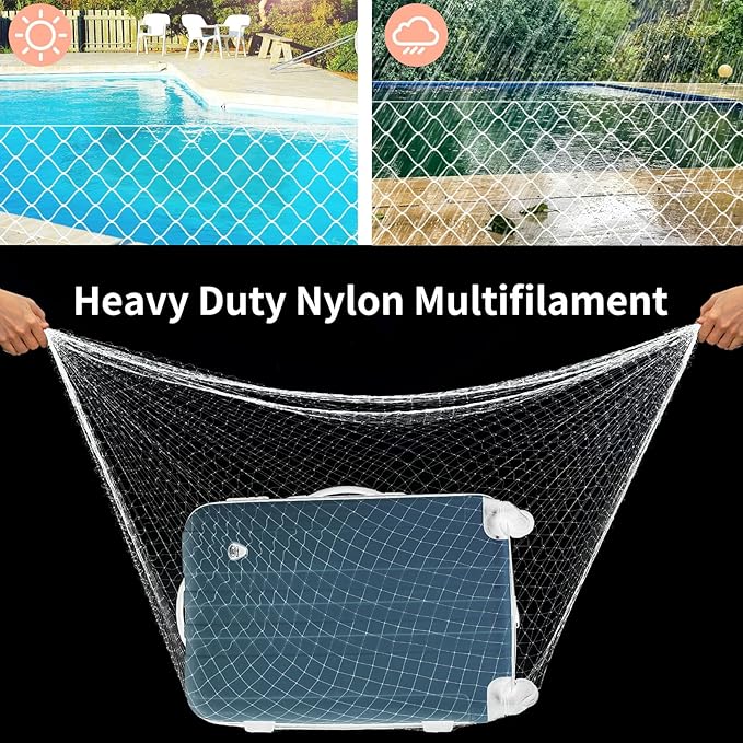 Cat Balcony Rail Net, 10 x 26 ft Cat Anti-Fall Netting Pet Balcony Mesh Fence Net Dog Fence Nets Black Nylon Pets Anti-Fall Mesh Fence