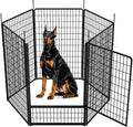 SunsGrove Dog Playpen with Wider Door, Heavy Duty Dog Pen, Anti Rust Dog Fence, Easy Insert into Soil, Pet Playpen for Yard RV Camping (50 inch, 6 Panels)