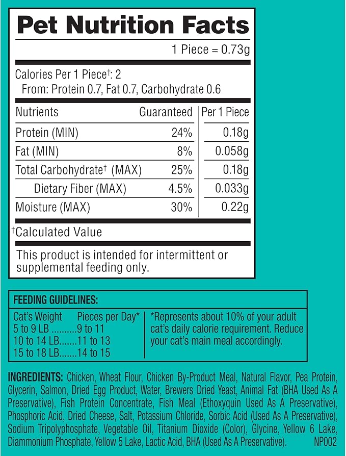 Meow Mix Irresistibles Soft Cat Treats Made with Real Salmon,3 Oz. Pouch,(Pack of 10)