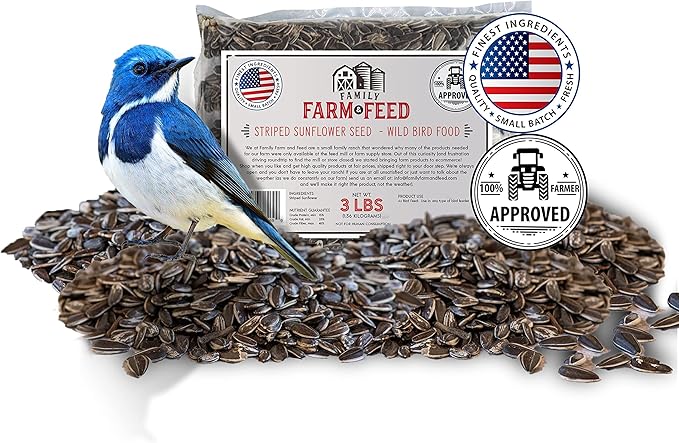 | Four Seasons | Striped Sunflower Seed | Wild Bird Food | Backyard Songbird | 3 Pounds