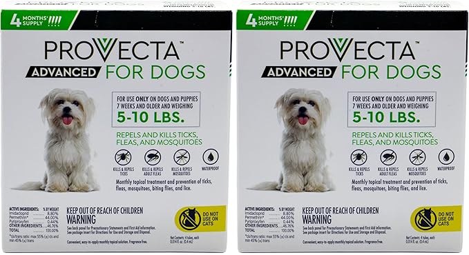 4 Doses Advanced for Dogs, Small/5-10 lb (Pack of 2)