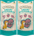 Savory Spoonables with Real Salmon, Tuna and Krill for Cats, 4 Count, Treat Your Cat to Triple Flavor Squeezable Lickable Wet Treats with Built-in Spoon for Less Mess (Pack of 2)