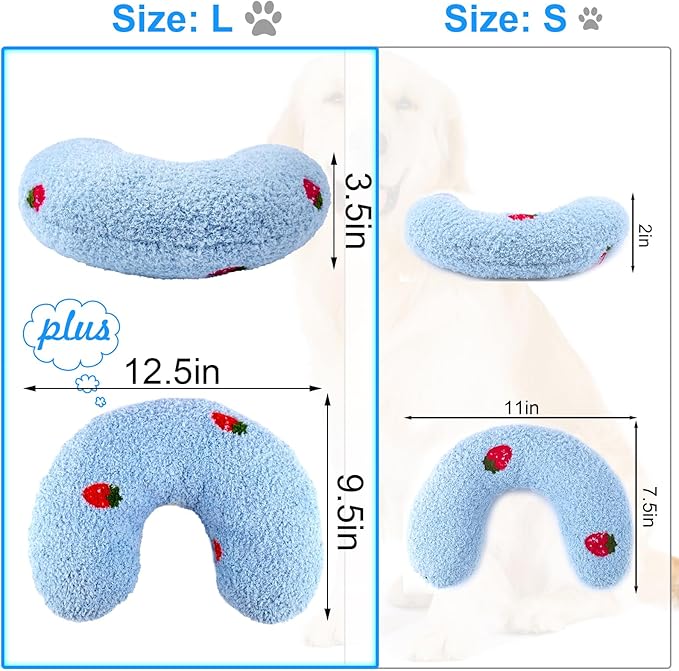 Mity Rain Calming Pillow - Large 14.2" x 9.4", Anxiety Relief for Dogs, Ultra Soft High Density Neck Pillow for Joint Relief Sleeping Improve