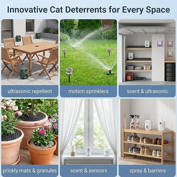 10Pack Cat Repellent Outdoor & Indoor, Natural Peppermint Oil Cat Deterrent Balls Outdoor Indoor Keep Cats Off Yard Garden Lawn Plants and Chew (Green)