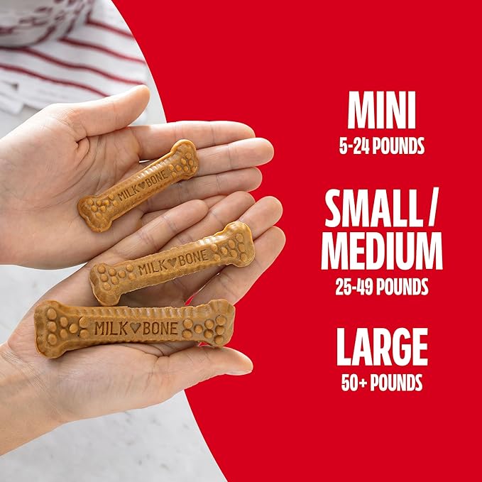 Milk-Bone Original Brushing Chews 48 Mini Daily Dental Dog Treats Scrubbing Action Helps Clean Teeth