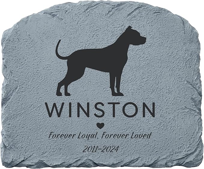 Let's Make Memories Personalized Memorial Garden Stone - Pet Silhouette - in Loving Memory - Dog