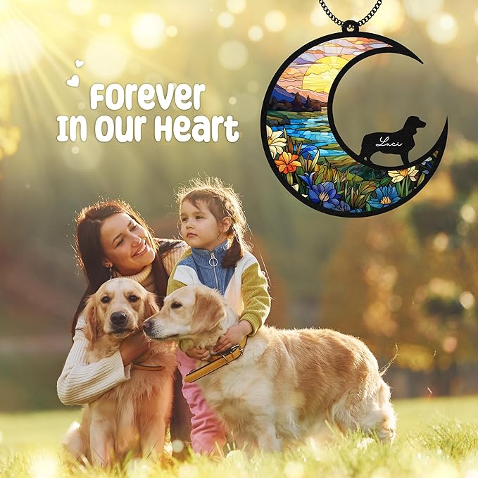 6'' English Springer Spaniel Memorial Suncatcher, Personalized Name Dog Breed, English Springer Spaniel Ornament Window Hanging, Sympathy Gift for Loss of Pet, Remembrance Gift for Dog Lovers