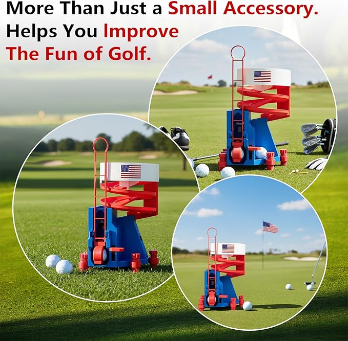 Golf Ball Dispenser, Golf Ball Launcher Pro, Automatic Golf Ball Dispenser & Launcher Pro, High-Capacity Hands-Free Practice Machine