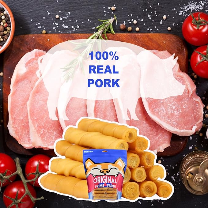Smoked Pork Twists Dog Treats, 32 oz (2 lb), 30 Count – Rawhide-Free Pork Hide Chews with Natural Smoke Flavor, High-Protein, Long-Lasting Dental Chews Dogs Love