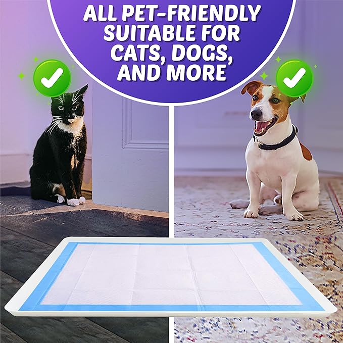 TidyFriend Dog Pee Pad Holder Tray Fits for 28” x 30” Wee Wee Pee Pads - Stable Grip, Raised Edges, Quick-Wipe Silicone Surface Dog Potty Tray Holder for Indoor Flooring Protection (White)