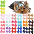 Puppy Dogs Hair Barrettes Bows with Rubber Bands,Hair Accessories Bow Pet Grooming Cute Pet Small Hair Bowkno