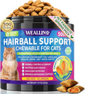 Cat Hairball Support Chews 500 Chews, Cat Hairball Remedy Treats Crunchy Shell with Krill Core, Furball Control Relief, Digestion, Supports Skin & Coat, Chicken Flavor, for All Breeds & Ages Cats