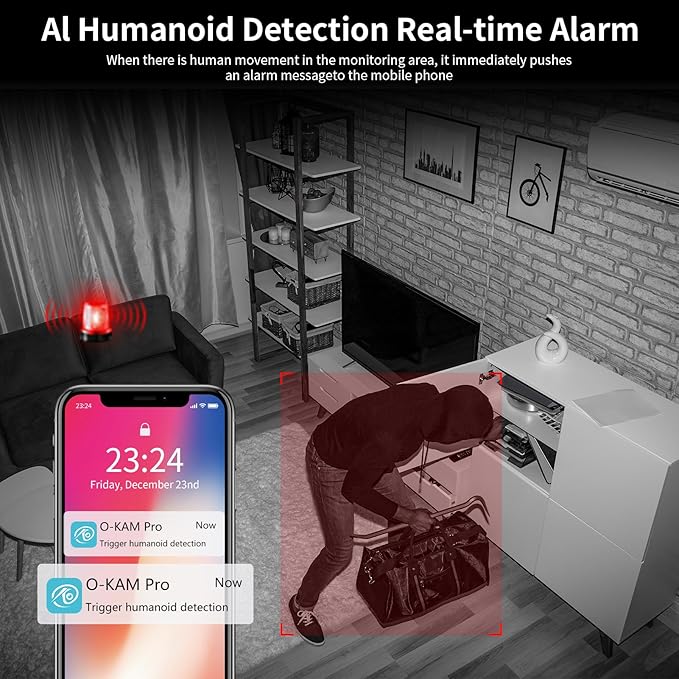 VSTARCAM 2K HD Pet Camera with Phone App, Indoor Camera for Home Night Vision, 2-Way Audio, Motion Detection, 2.4G WiFi Dual Monitor, 7/24 Recording, Cloud/SD Card Storage