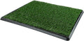 Artificial Grass Puppy Pee Pad for Dogs and Small Pets - 20x25 Reusable 4-Layer Training Potty Pad with Tray - Dog House and Pet Supplies by PETMAKER