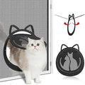 HIDROSIL Cat Door for Screen Door, Inside Openning 10x10x0.5 inch, Patent Desigh Pet Screen Door with Lockable Magnetic Flap for Doggy and Cat Door, Suitable 0-18lb Cats and Small Dogs, Black