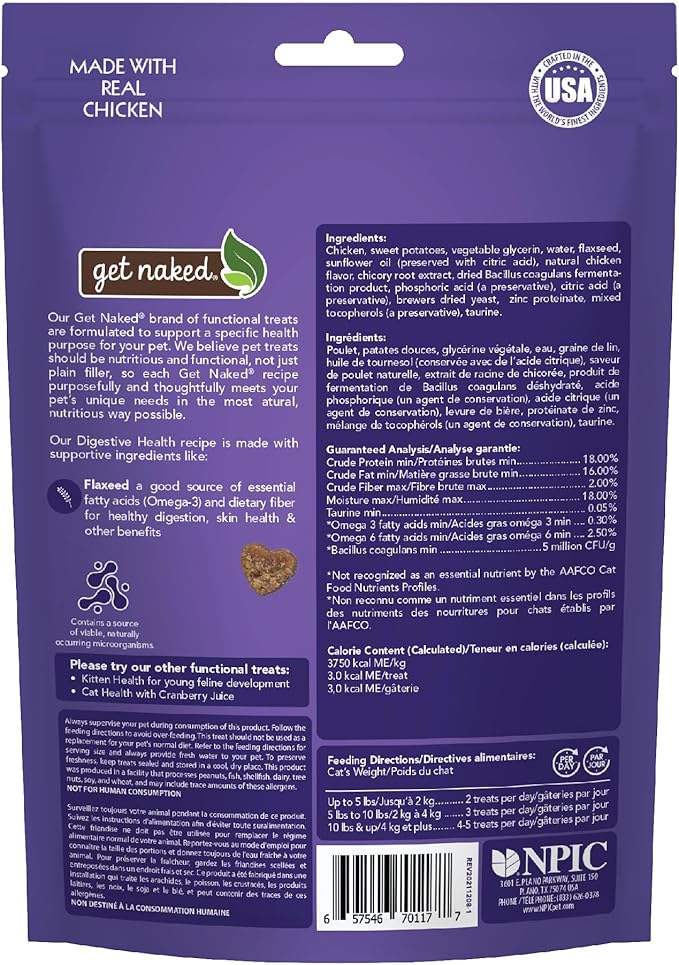 Get Naked 1 Pouch Furball Relief Soft Treats For Cats, 2.5 Oz(pack of 1)