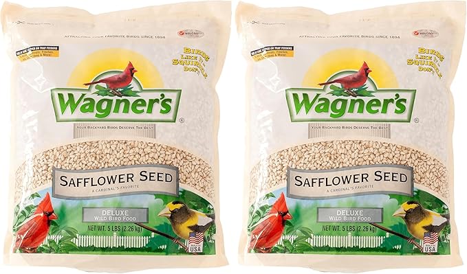 Wagner's 57075 Safflower Seed Wild Bird Food, 5-Pound Bag (Pack of 2)