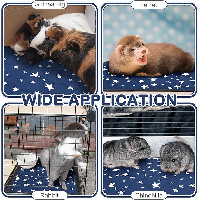 Namalu 4 Pack Self Warming Cat Bed Self Heating Cat Mat Star Pattern Soft Dog Crate Pad Thermal Pet Mat Anti Slip Kennel Dog Washable Warming Bed for Outdoor Indoor(18 x 18 Inch,Blue)