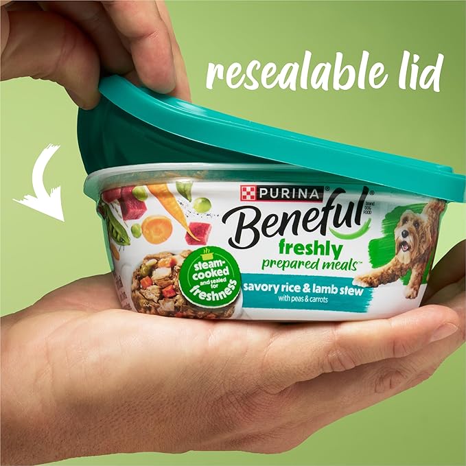 Purina Beneful Freshly Prepared Blends Wet Dog Food Variety Pack with Beef, Chicken, or Lamb Dog Food - (Pack of 12) 10 oz. Tubs