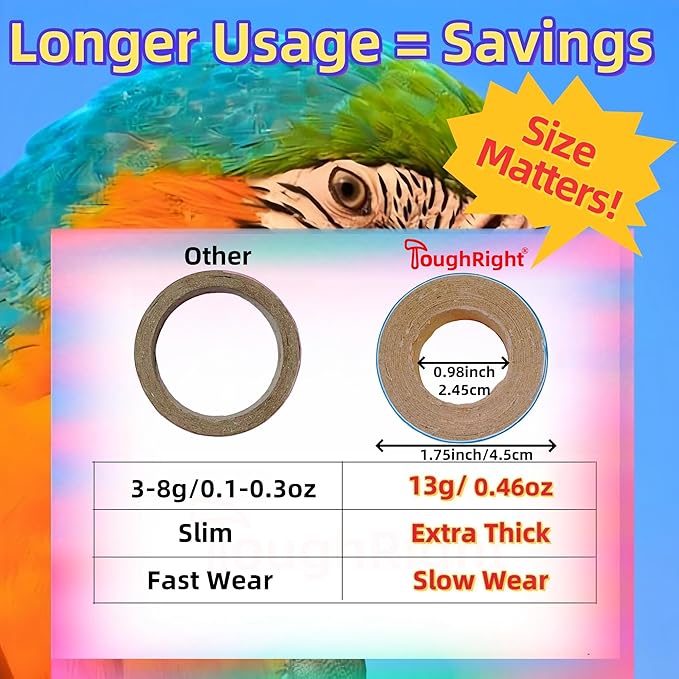 24Pcs Fatty Bagels Bird Toys for Parrots Durable Cardboard Chewing Shredding Foraging Foot 1.75" for Medium & Large Parrot Amazons Mini Macaws African Greys Cockatoos Eclectus Senegal