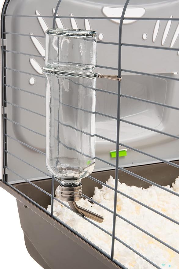 Lixit® Chew Proof Flat Sided Water Bottles for Rabbits, Ferrets, Rats, Birds, Hamsters, Guinea Pigs, Chinchillas Gerbils and Other Small Animals - Made in USA (Clear, 12 Ounce Pack of 2)