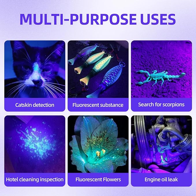 UV Flashlight Black Light–Small Portable Mini 12 LED Blacklight Flashlight for Hidden Stain Detection in Room, Resin Curing,Scorpion & Bed Bug Find,Pet Urine & Dry Stain Detection/Carpets/Rugs/Floors