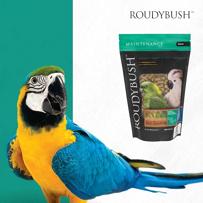 RoudyBush Daily Maintenance Bird Food, Medium, 22-Ounce, Green, 222MDDM