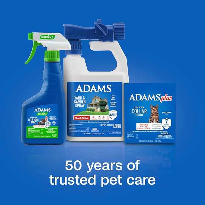 ADAMS Plus Flea & Tick Collar for Cats, Flea Collar for 7-Month Prevention, Adjustable Collar Fits Cats & Kittens, Kills Fleas & Ticks, 1 Count