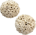 5100 Pk2 Big Sola Balls - Handmade Large Sized sola Wood Bird Foot Toys, Lightweight, Easy to Shred for Beaks and feet, Conditions While Pets chew, Excellent for med to Large Size Birds, Breaks Apart