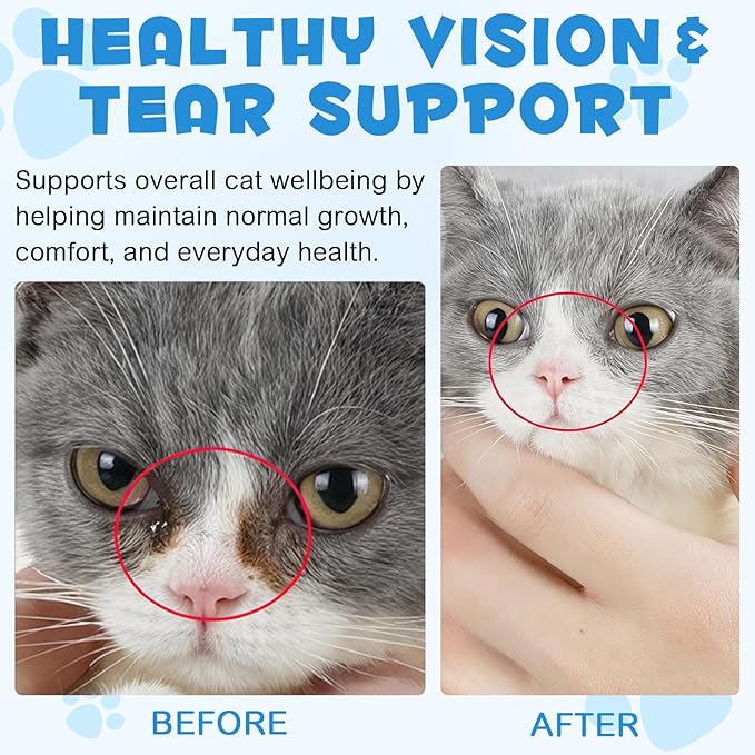 ALIVO L-Lysine for Cats, Immune Support Drops for Feline Respiratory Health, Sneezing & Runny Nose - Chicken Flavor Liquid Supplement for Eye Function & Cat Cold Relief, 60mL x 2