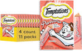 Temptations Creamy Puree Squeezable Lickable Cat Treats, Wet Cat Treats with Salmon, 0.42 oz. Tubes, 4 Count, Pack of 11 (44 Total)