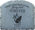 Let's Make Memories Personalized Forever Friend Pet Memorial Stone - Cat - Sympathy Garden Marker