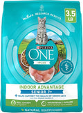 Purina ONE High Protein, Natural Senior Dry Cat Food, Indoor Advantage Senior+ - 3.5 lb. Bag
