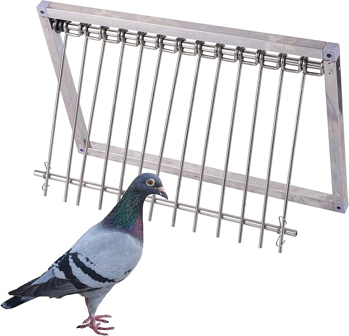 1PC Bird Cages Trap Stainless Steel Pigeon Trap Door Wire Bars Frame Entrance U-Trap for Pigeon Birds House Door (29 * 26 cm)