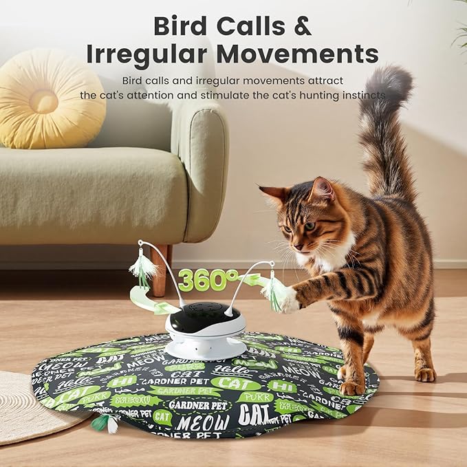 Gardner Pet Pack of 2 Cat Teaser Stick Refills 5 in 1 Hide and Seek Cat Toys